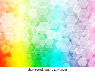 Light Multicolor, Rainbow vector abstract polygonal background. Colorful abstract illustration with gradient. A completely new design for your business.