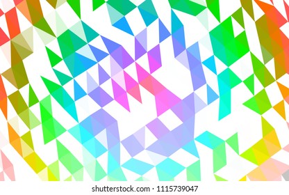 Light Multicolor, Rainbow vector abstract mosaic background. Modern geometrical abstract illustration with gradient. The polygonal design can be used for your web site.