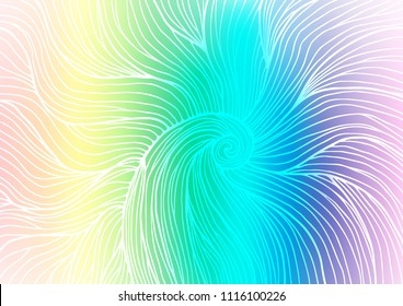 Light Multicolor, Rainbow vector abstract doodle background. An elegant bright illustration with lines in Natural style. The completely new template can be used for your brand book.