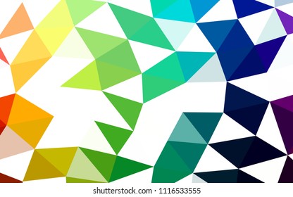 Light Multicolor, Rainbow vector abstract polygonal abstract polygonal. Creative illustration in halftone style with gradient. A completely new design for your business.