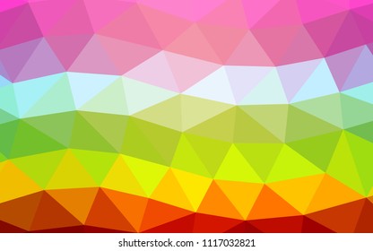 Light Multicolor, Rainbow vector abstract polygonal. Shining colored illustration in a Brand new style. The polygonal design can be used for your web site.