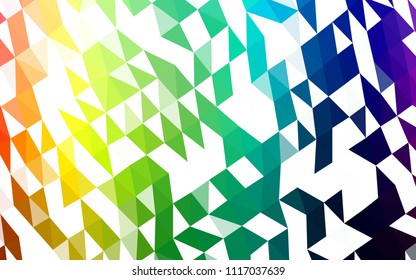 Light Multicolor, Rainbow vector abstract polygonal template. A sample with polygonal shapes. A completely new design for your business.