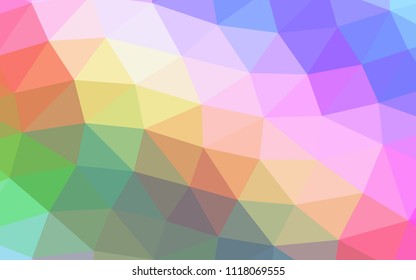 Light Multicolor, Rainbow vector abstract polygonal abstract polygonal. Geometric illustration in Origami style with gradient.  A completely new template for your business design.