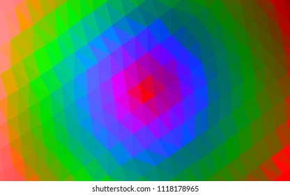 Light Multicolor, Rainbow vector abstract polygonal texture. Creative geometric illustration in Origami style with gradient. The polygonal design can be used for your web site.