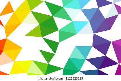 Light Multicolor, Rainbow vector abstract mosaic abstract mosaic. A sample with polygonal shapes. A new texture for your design.