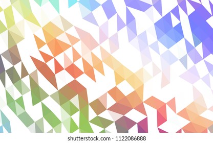Light Multicolor, Rainbow vector abstract mosaic background. Colorful abstract illustration with gradient. The template can be used as a background for cell phones.