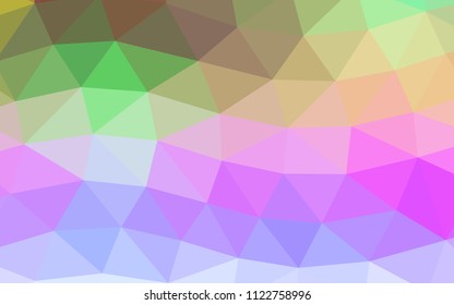 Light Multicolor, Rainbow vector abstract polygonal abstract polygonal. A completely new color illustration in a vague style. The polygonal design can be used for your web site.