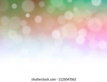 Light Multicolor, Rainbow vector abstract blurred template. A completely new color illustration in a bokeh style. The background for your creative designs.