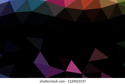 Light Multicolor, Rainbow vector abstract mosaic abstract mosaic. Modern geometrical abstract illustration with gradient. Triangular pattern for your business design.