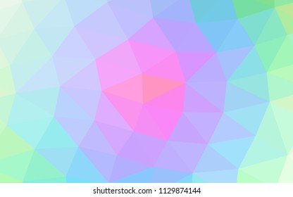 Light Multicolor, Rainbow vector abstract polygonal abstract polygonal. Creative geometric illustration in Origami style with gradient. The elegant pattern can be used as part of a brand book.