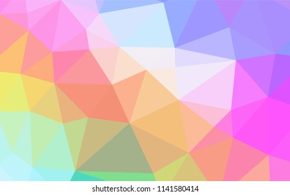 Light Multicolor, Rainbow vector abstract mosaic backdrop. Glitter abstract illustration with an elegant design. The elegant pattern can be used as part of a brand book.