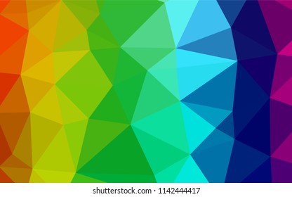 Light Multicolor, Rainbow vector abstract polygonal layout. Brand new colored illustration in blurry style with gradient. The textured pattern can be used for background.