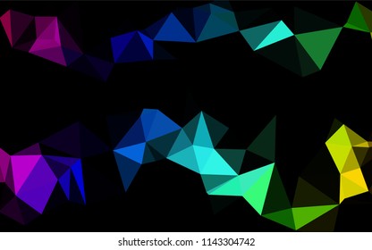 Light Multicolor, Rainbow vector abstract mosaic backdrop. Brand new colored illustration in blurry style with gradient. The best triangular design for your business.