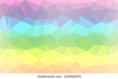 Light Multicolor, Rainbow vector abstract mosaic backdrop. Modern geometrical abstract illustration with gradient. The textured pattern can be used for background.