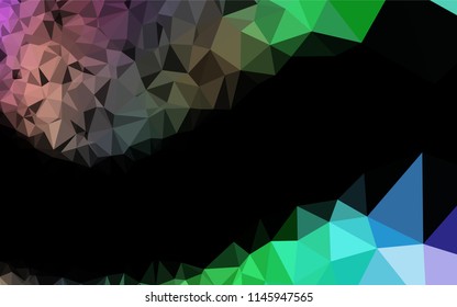 Light Multicolor, Rainbow vector abstract mosaic backdrop. Creative illustration in halftone style with gradient. Brand new design for your business.