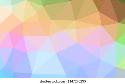 Light Multicolor, Rainbow vector abstract polygonal texture. Modern geometrical abstract illustration with gradient. The polygonal design can be used for your web site.