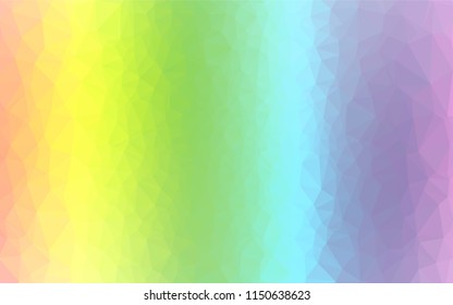 Light Multicolor, Rainbow vector abstract polygonal cover. Colorful illustration in abstract style with gradient. Brand new design for your business.