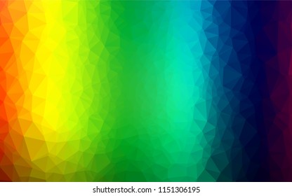 Light Multicolor, Rainbow vector abstract polygonal texture. Colorful illustration in abstract style with gradient. Brand new style for your business design.