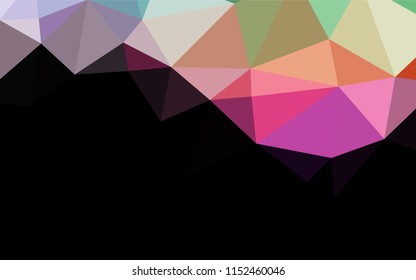 Light Multicolor, Rainbow vector abstract polygonal layout. Shining illustration, which consist of triangles. The best triangular design for your business.