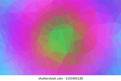 Light Multicolor, Rainbow vector abstract mosaic backdrop. Creative illustration in halftone style with gradient. A completely new template for your business design.