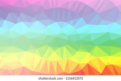 Light Multicolor, Rainbow vector abstract polygonal cover. Shining colored illustration in a Brand new style. The polygonal design can be used for your web site.