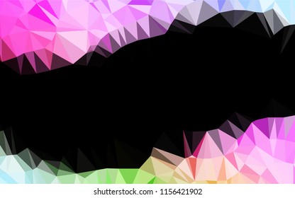 Light Multicolor, Rainbow vector abstract polygonal texture. A sample with polygonal shapes. The completely new template can be used for your brand book.