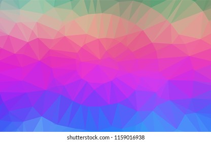Light Multicolor, Rainbow vector abstract polygonal cover. An elegant bright illustration with gradient. The best triangular design for your business.