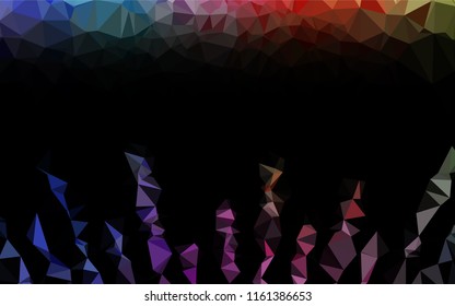 Light Multicolor, Rainbow vector abstract polygonal texture. Creative illustration in halftone style with gradient. The elegant pattern can be used as part of a brand book.