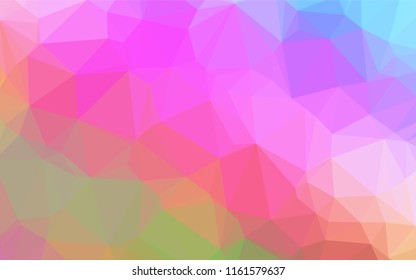 Light Multicolor, Rainbow vector abstract polygonal cover. Shining colored illustration in a Brand new style. Brand new design for your business.