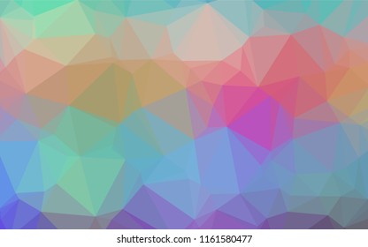 Light Multicolor, Rainbow vector abstract polygonal layout. An elegant bright illustration with gradient. The elegant pattern can be used as part of a brand book.