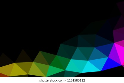 Light Multicolor, Rainbow vector abstract polygonal abstract polygonal. Creative geometric illustration in Origami style with gradient. Brand new design for your business.