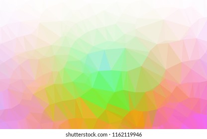 Light Multicolor, Rainbow vector abstract polygonal cover. A completely new color illustration in a vague style. The polygonal design can be used for your web site.