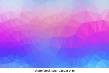 Light Multicolor, Rainbow vector abstract mosaic backdrop. A completely new color illustration in a vague style. The best triangular design for your business.