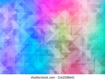 Light Multicolor, Rainbow vector abstract polygonal texture. A vague abstract illustration with gradient. A new texture for your design.