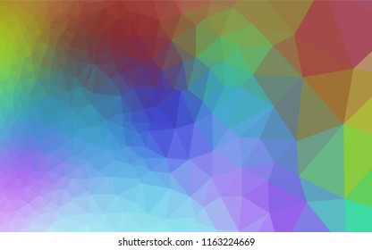 Light Multicolor, Rainbow vector abstract mosaic background. Colorful abstract illustration with gradient. A completely new design for your business.