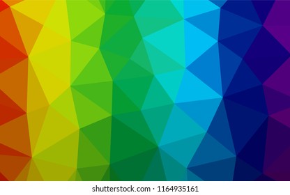 Light Multicolor, Rainbow vector abstract mosaic backdrop. A vague abstract illustration with gradient. A completely new design for your business.