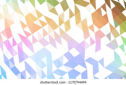 Light Multicolor, Rainbow vector abstract polygonal background. Shining colored illustration in a Brand new style. The elegant pattern can be used as part of a brand book.