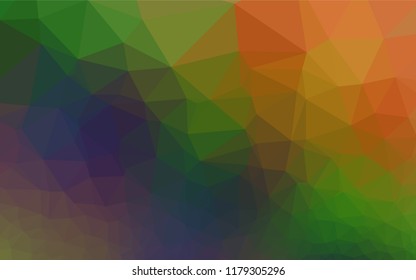 Light Multicolor, Rainbow vector abstract mosaic backdrop. Colorful abstract illustration with gradient. Brand new style for your business design.