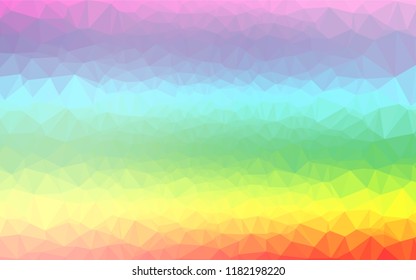 Light Multicolor, Rainbow vector abstract mosaic pattern. Glitter abstract illustration with an elegant design. The textured pattern can be used for background.