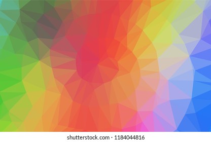 Light Multicolor, Rainbow vector abstract mosaic backdrop. Shining colored illustration in a Brand new style. The template can be used as a background for cell phones.