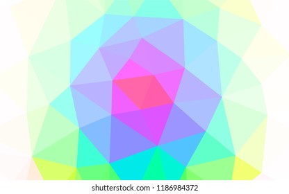 Light Multicolor, Rainbow vector abstract mosaic background. An elegant bright illustration with gradient. A completely new template for your business design.