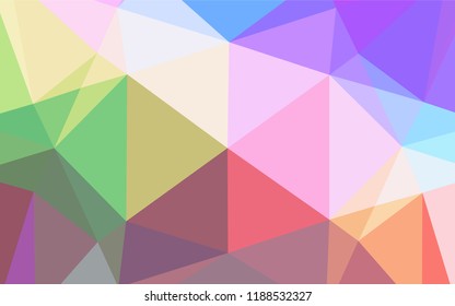 Light Multicolor, Rainbow vector abstract mosaic pattern. Colorful abstract illustration with gradient. The polygonal design can be used for your web site.