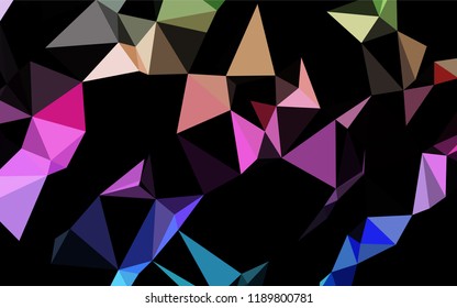 Light Multicolor, Rainbow vector abstract polygonal texture. Modern geometrical abstract illustration with gradient. The textured pattern can be used for background.