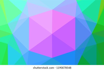 Light Multicolor, Rainbow vector abstract mosaic pattern. Glitter abstract illustration with an elegant design. A new texture for your design.
