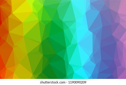 Light Multicolor, Rainbow vector abstract polygonal texture. A completely new color illustration in a vague style. The completely new template can be used for your brand book.