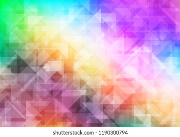 Light Multicolor, Rainbow vector abstract polygonal abstract polygonal. Glitter abstract illustration with an elegant design. A new texture for your design.