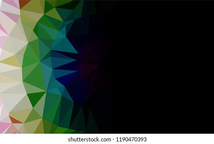 Light Multicolor, Rainbow vector abstract mosaic pattern. Shining illustration, which consist of triangles. The best triangular design for your business.