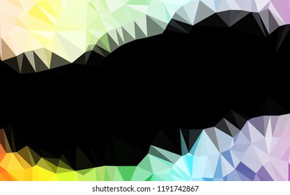 Light Multicolor, Rainbow vector abstract polygonal texture. Shining colored illustration in a Brand new style. The completely new template can be used for your brand book.