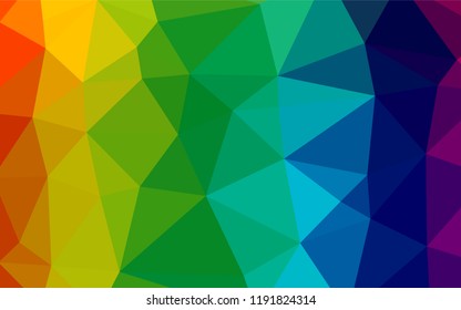 Light Multicolor, Rainbow vector abstract polygonal layout. Colorful abstract illustration with gradient. The textured pattern can be used for background.