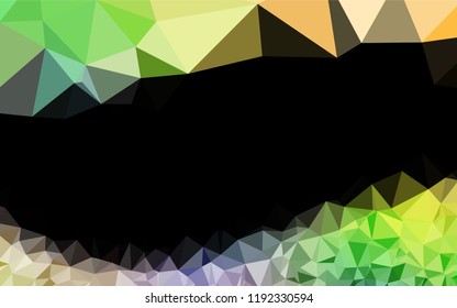 Light Multicolor, Rainbow vector abstract polygonal texture. Creative illustration in halftone style with gradient. The template can be used as a background for cell phones.
